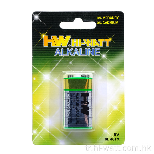 HW Alkalin Pil 9V 6LR61 Uzun Ömürlü